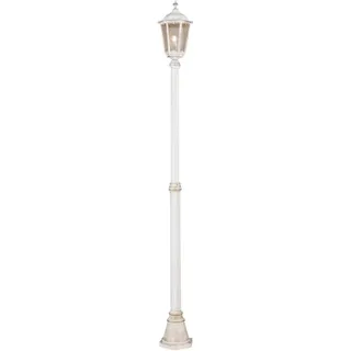 Orion Leuchten Außen Mastleuchte 211cm 100W E27 Weiß-Gold