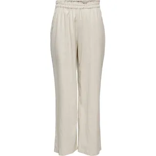 ONLY Elegante Business Leinen Hose Stoff Pants Wide Leg Trousers ONLTOKYO Größe: M / 34L - Gelb