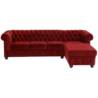 Home Affaire »New Castle L-Form« hochwertige Knopfheftung in Chesterfield-Design, B/T/H: 255(171/72),