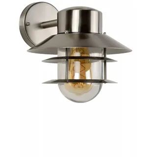 Außenlampe Wand Glas Aluminium in Chrom IP44 Garten Haus E27 wand Laterne Außen