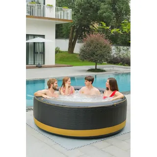 Dummy - MSpa PureHaven aufblasbarer Whirlpool 204x204x70 cm für 6 Personen selbstreinigend inkl. Filterkatuschen und Abdeckung Leergewicht 39 kg