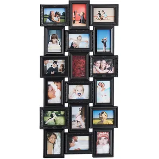 Relaxdays Bilderrahmen Collage antik schwarz 10x15 cm 18 St.