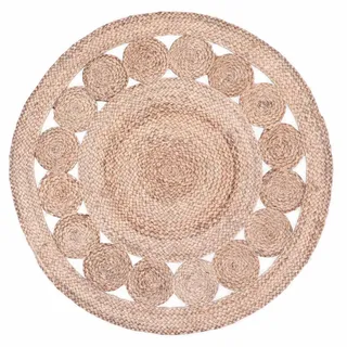 Jute Teppich Rund Jemina Natur 90 cm