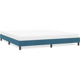 SYFAXTM Bettgestell ohne Matratze Dunkelblau 180x220 cm Samt - Blau, Dunkelblau