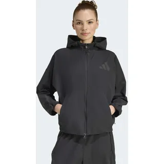 adidas Sweatjacke ADIDAS SPORTSWEAR "ADIDAS Z.N.E. WOVEN ORIGINALS", Damen, Gr. M, schwarz, Obermaterial: 85% Polyamid, 15% Elasthan, angesetztes Bündchen, Sweatjacken Sweatjacke