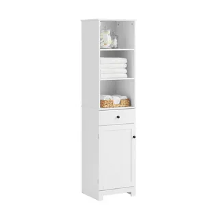 SoBuy BZR17 Hochschrank 40 x 161 x 35 cm Weiß Holz