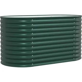 vidaXL Hochbeet Grün 160 x 80 x 81 cm Stahl - Grün