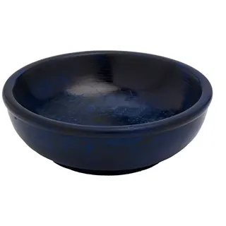 NKlaus Räucherschale blau Rauchgefäß 10cm Durchmesser Deko Schale Weihrauchbehälter aus Speckstein Specksteinschale 7523