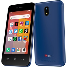 TTfone TT20 Smart 3G Mobiltelefon mit Android GO - 8 GB - Dual SIM - 4 Zoll Touchscreen (Blau)