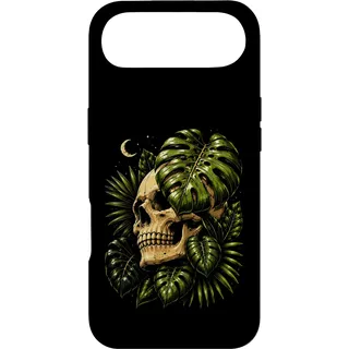 Hülle für iPhone Air Totenköpfe Monstera Blätter Gothic Botanische Pflanze Mama Halloween