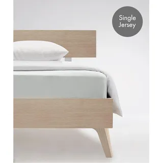 Spannbettlaken FLEURESSE "Colours Jenny C Kids", weiß, B:70cm L:140cm, Single-Jersey, Obermaterial: 100% Baumwolle, Bettlaken, Spannbettlaken, Halbleinen, 50% Baumwolle, 50% Leinen, 135x200, 155x220, 200x200cm