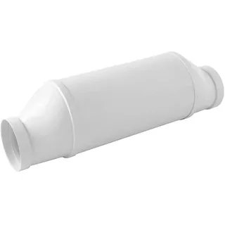 La Ventilazione STK100B Exzenter Schalldämpfer für Hüte und Kanäle, Ø 100 mm. Farbe: Weiß
