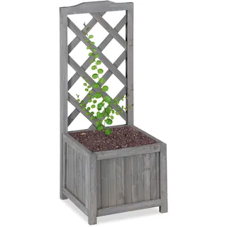 Relaxdays Rankkasten 36 x 90 x 36 cm Grau