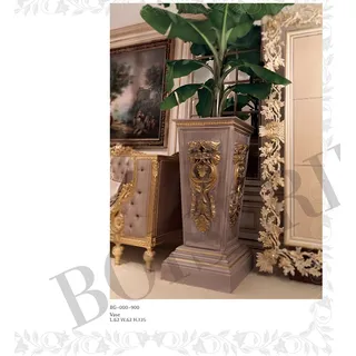 Vasen Blumen Ständer Vase Ständer Massiv Holz Barock Rokoko Italienisches Design