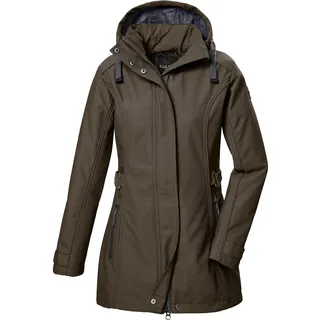 G.I.G.A. DX Damen Softshell Parka/Softshelljacke mit abzippbarer Kapuze GW 22 WMN SFTSHLL PRK, olive brown, 38,