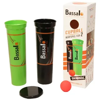 BASSALO Cupball 2er Starter-Set inkl. Box - Sportspiel für Kinder, Jugendliche, Erwachsene – 2 Becher, 1 Spielball, Spielanleitung