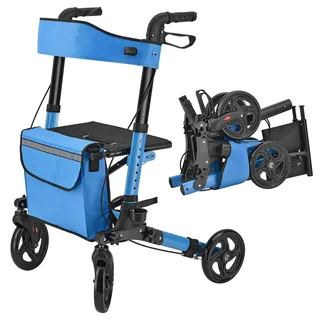 Juskys Aluminium Rollator Vital rot