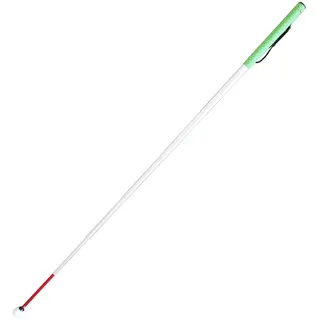 VISIONU 30cm-150cm Teleskopischer Blindenlangstock mit 7 Segmenten, Aluminium, Weiß, Rollspitze