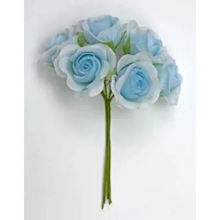 L.Dragees Blume rosa 3,5 cm hellblau, 36 Stück