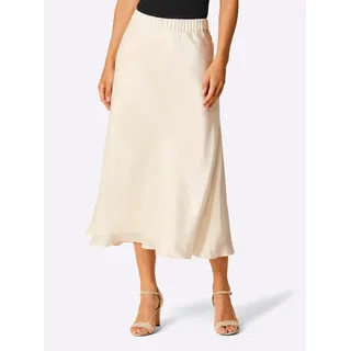 Schlupfrock CREATION L PREMIUM, Damen, Gr. 25, beige (champagner), 70% Viskose, 30% Seide, unifarben, wadenlang, Röcke Schlupfrock