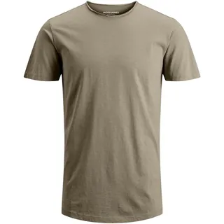 JACK & JONES T-Shirt in unifarbenem Design, Oliv, XXL