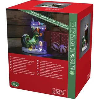 Konstsmide LED Weihnachtsstiefel, mit Musik, Trafo- und batteriebetrieben, Multi, 4.5V Innentrafo/batteriebetrieben, Innen, 11 MulticolourDioden, schwarzes Kabel - 4227-000