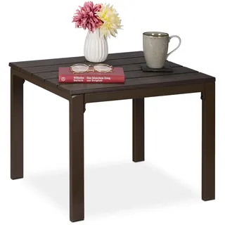 Relaxdays Beistelltisch 48 x 52 x 39 cm Braun