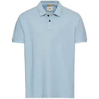 camel active Poloshirt mit Logo-Stickerei, blau