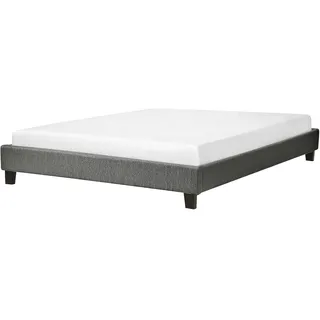 Beliani Polsterbett mit Lattenrost Schlichtes Bettgestell Stabile Konstruktion Modern - Grau, Braun