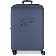 Reebok Franklin Koffer mittelgroß, blau, 49 x 70 x 27 cm, ABS-Kunststoff, TSA-Verschluss 72L, 3,8 kg, 4 Doppelrollen von Joumma Bags, blau, Mittelgroßer Koffer