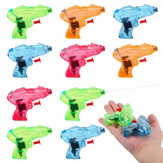 EKKONG 10PCS Wasserpistole Klein, Mini Wasserspritzpistole, Wasserpistole für Kinder, Spritzpistole Wasser Set, Water Gun für Sommer Garten Pool Outdoor, Zufällige Farben