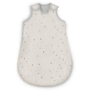 Ehrenkind® Baby Sommerschlafsack Rund | Bio-Baumwolle | Sommer Schlafsack Gr. 62/68 Natur-Graue Tropfen | Schlafsack Baby Schlafsack Kinder