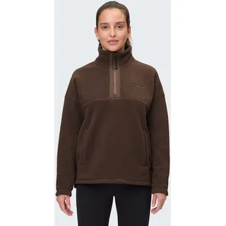 Sweatshirt VENICE BEACH "1/4 Zip Sweat SARAH", Damen, Gr. S (38), braun, Obermaterial: 100% Polyester, Sweatshirts Sweatshirt