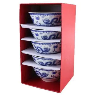 lachineuse – 5 chinesischen Reisschalen ⌀ 11,5 cm, 275 ml – Drachendesign
