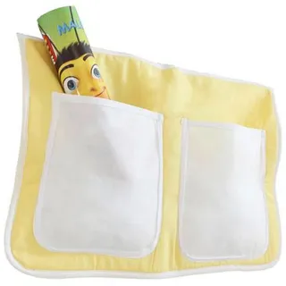 Mid.you Betttasche , Gelb, Weiß , Textil , Uni , 2 Fächer , 56x32x2 cm , Babymöbel & Kindermöbel, Kinderzimmer & Jugendzimmer, Kinderbettzubehör