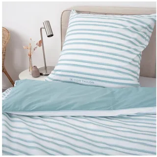 MTOnlinehandel Bettwäsche 135x200, Tom Tailor Bettwäsche-Set Scandi Trio, zeitlos, gradlinig, klar, 100% natürliche Baumwolle, 1x Kissenbezug 80x80 + Bettbezug 135x200, Reißverschluss, Erwachsene (Kopenhagen)