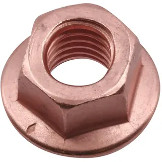 Connect 30740 Copper Flashed Nut Flanged & Self Locking M10 x 1.5 x 15mm Hex 5pc, Brown