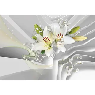 Fototapete PAPERMOON "Muster mit Blumen", bunt, B:3m L:2,23m, Vlies, Tapeten, Fototapete