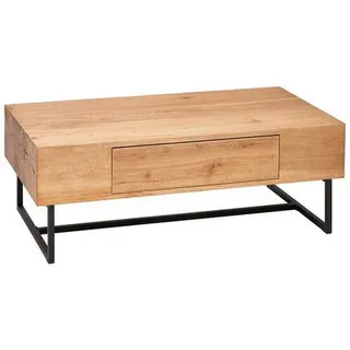 Novel Couchtisch , Schwarz, Eichefarben , Holz, Holzwerkstoff , Eiche , furniert, massiv , 1 Schubladen , rechteckig , eckig , 59.5x40x110 cm , Wohnzimmer, Wohnzimmertische, Couchtische, Couchtische eckig