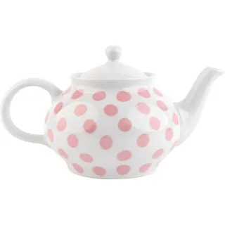 Sallys Porzellan Teekanne - obere Kanne - Pastellrosa gepunktet