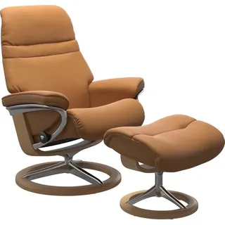 Stressless Relaxsessel Sunrise Leder 92 x 105 x 80 cm Braun drehbar