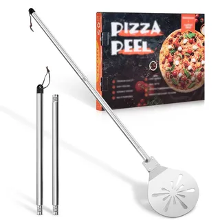 Homikit Pizzaschieber, 17,8x20,5x107cm Edelstahl Pizzawender Pizzaschaufel