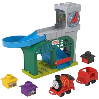 Thomas & Friends Thomas und seine Freunde Spielzeug für Kleinkinder My First? Bahnhof von Knapford mit Stapel- und Wackelfracht für Kinder ab 18 Monaten, HXW24, HXW24
