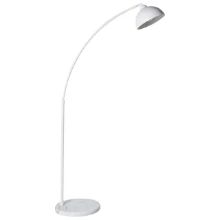 BELIANI Stehlampe Weiß Metall mit Marmorfuß Verstellbarer Schirm Bogenform Modernes Design Wohnzimmer Schlafzimmer Bogenlampe Stehleuchte Beleuchtung - Weiß
