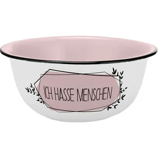 Gedalabels Müslischale Ich hasse Menschen Emaille-Optik 600ml