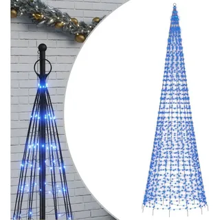 vidaXL LED-Weihnachtsbaum für Fahnenmast 500 cm Blau