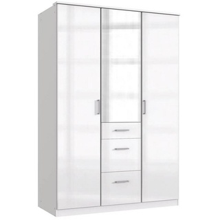 WIMEX Kleiderschrank Clack weiß Weiß Hochglanz, - 135x199x58 cm