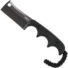 CRKT Minimalistisches EDC-Messer: Kompaktes Alltags-Messer, feste Klinge, Folts Universalmesser mit schwarzer Oberfläche, Harz-infundierter Fasergriff und Scheide 2383K