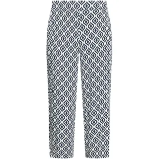 Marlene-Hose BETTY BARCLAY "Marlene-Hose mit elastischem Bund", Damen, Gr. 40, EURO, blau (dunkelblau, weiß), Obermaterial: 100% Viskose CV., Hosen Marlene-Hose