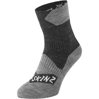 SealSkinz Unisex Allwetter Wasserdichte Socken – Knöchellang, Schwarz, L